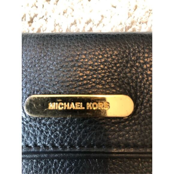 Michael Kors Women’s Black Snap Button Wallet Wristlet - Picture 2 of 7